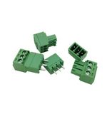 3.81mm 3waypin Screw Terminal Block Connector W Straight-Pin Green Color Pluggable Type