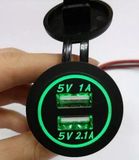 12V/24V 5V 3.1A Dual USB Vehicle Mobile Phone Chargers Car Charger Socket