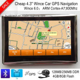Hot Sale 4.3inch HD Definition Vehnicle Car Truck GPS Navigation with 128MB DDR; 4GB Flash FM Transmitter, Portablet GPS Navigator G-4311