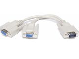1 to 2 VGA SVGA Monitor Y Distribuidor Cable