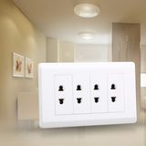 86*146 Type Hot Selling 4gang 2pin Wall Socket