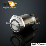 Langir Dia. 19mm Ring Illuminated Latching Stainless Steel Pushbutton Switch