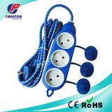 European 3way Extension Socket Power Socket with Dustproof Cover
