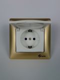 TUV Certified PC Golden Dust Cover EU Standard Socket