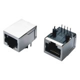100 Base 1X1 Tab-Down RJ45 with Transformer Yellow Color