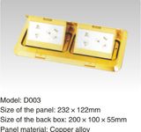 232*122mm Panel Copper Alloy Pop up Waterproof Floor Socket Outlet