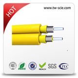 2 Core Tight Buffer Fiber Optic Cable with E Glass Yarn, Fiber Optic Armored Cable