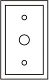 1-Gang. 406 Inch Hole Device Telephone/Cable Wallplate