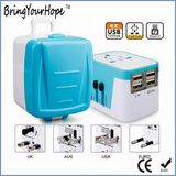 Travel Adapter with 4 USB in Pull Trunk Case (XH-UC-041)