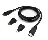 HDMI to HDMI/Mini HDMI/Micro HDMI Cable 3 in 1 Kit Cable