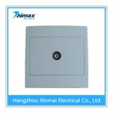 Coaxial Socket with Single Plate PC Merterial TV Socket