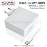 85W 87W Pd Switching Power Supply USB-C Type C Charger QC3.0 Universal DC Power Adapter 5V 9V 12V 15V 20V for New Mac Laptop Charger Us EU Plug Adaptor