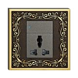 Antique Brass BS Wall Switched Socket