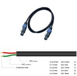 Audio Cable Speaker Microphone Cable Speakon Male to Male OFC