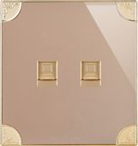 British Standard Double Internet/Double Telephone/Telephone+Internet Socket Flat (N3)