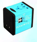 All-in-One Multi-Color Portable Travel Adapter with UK Us Au EU