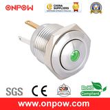 Onpow 16mm Illuminated Push Button Switch with Long Pin Terminal (GQ16B-10D/JL/R/12V/S, 16mm, CE, CCC, RoHS)