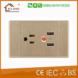 Electric 3pin with Dual USB Socket 2.1A Home Use