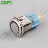 CMP Waterproof Stainless Steel No Nc 16mm Push Button Switch with LED