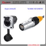 8p8c Waterproof Cat5e RJ45 LED Cabinet Connector