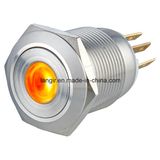 19mm DOT Illuminated Momentary 1no1nc Metal Push Button Switch