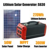 73000mAh 300W Powerstation Portable Solar Power Inverter Generator
