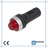 Red Round Head LED Indicator Push Button Switch with Bulge