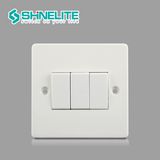 BS 10A 3 Gang 1 Way Electric Wall Switch