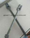 Zinc Plate Pole Line Fitting Overhead Straight Eye Power Anchor 3/4'' Thimble Eye Bolt