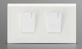 Tailand Series 2 Gang One Way PC White Wall Switch
