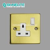 Stainless Steel 13A 1 Gang Switched Socket with Ce