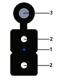 FTTH Flat Lszh Sheath Indoor Drop Optical Fiber Cable