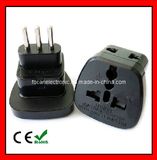 Universal 2 in 1 Plug Adapter with Safety Shutter for Italy Uruguay (Inlay Way)