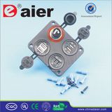 Four Hole Panel Car Cigarette Lighter Timer USB Charger Socket