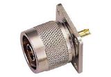 N Male Flange Panel Solder Type
