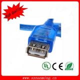 Transparent Blue 2.0 USB a Male to Female USB Cable