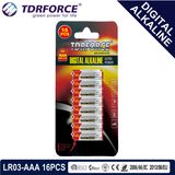 1.5V Digital Alkaline Battery Dry Battery with BSCI (LR03-AAA 16PCS)