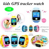 Multi-Language Kids GPS Tracker Watch with GPS+Lbs+WiFi Y8