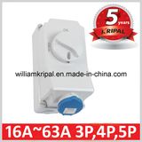 IP44 16A 3p Wall Mounted Interlocked Outlet