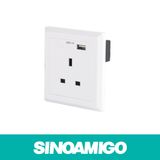 Sinoamigo BS Power Socket with USB Charger Wall Socket