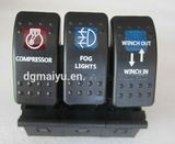 LED Lights 12V-24V Rocker Switch Panel Waterproof Boat Switch Panel for Car Marine