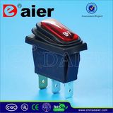Red Color Waterproof Rocker Switch for 12V/220V