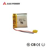 UL 603030 Small Rechargeable 3.7V 520mAh Lithium Polymer Battery for Bluetooth Headphone