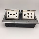 260*130mm Panel Size 250V Aluminum Office Desk Power Socket