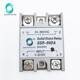 SSR-90da 90AMP 3-32VDC Control 24-380VAC Load 1 Phase DC-AC SSR Solid State Relay