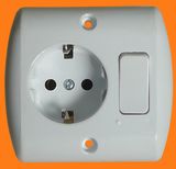 Schuko Socket Outlet with Switch (F7610)