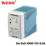 Mdr-100-12 Ce RoHS 100W 12V DIN Rail Power Supply Full Range 110/220V AC to DC
