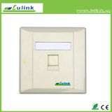 86 Type Single Port RJ45 Faceplate with Shutter