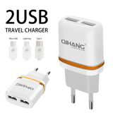 3.1A Fast Double USB Phone Adapter Charger with USB Cable