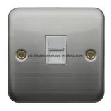 English-Style Stainless Steel Tel Telephone Wall Socket